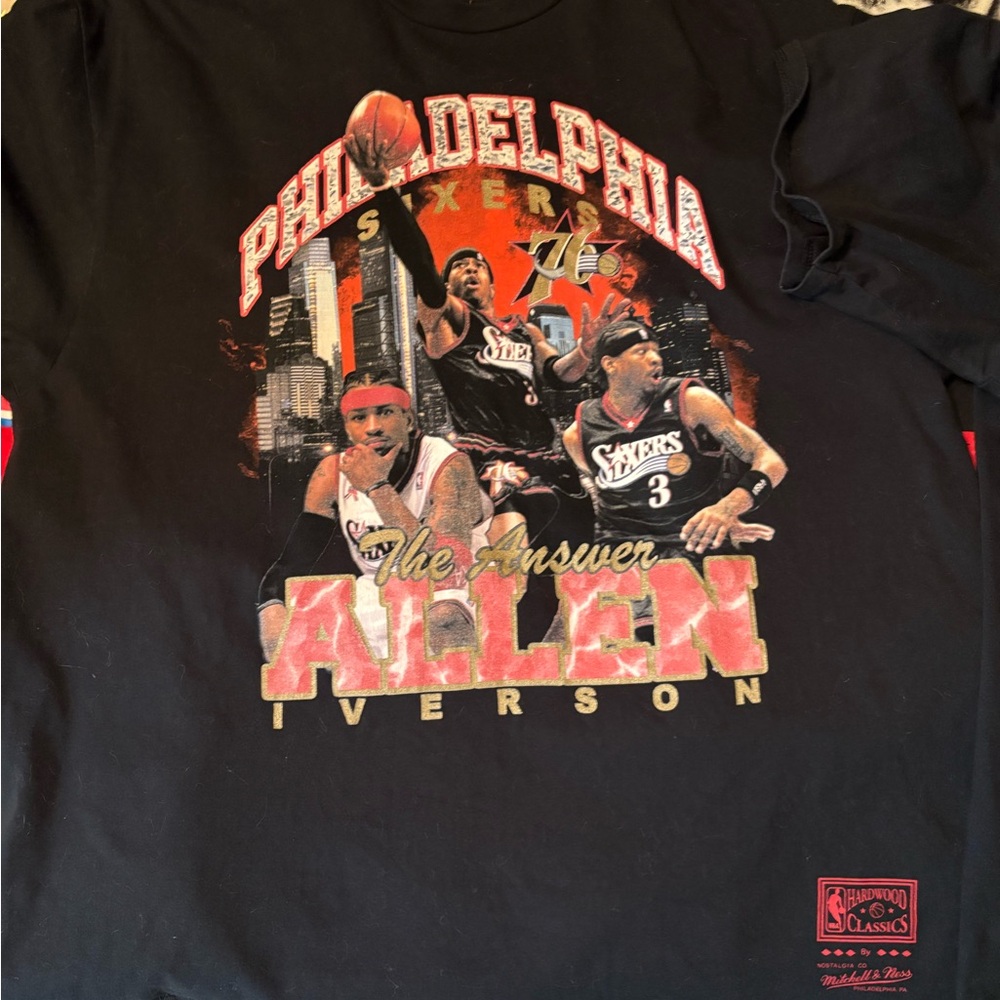 Mitchell & Ness Black Philadelphia 76ers Allen Iverson Shirt